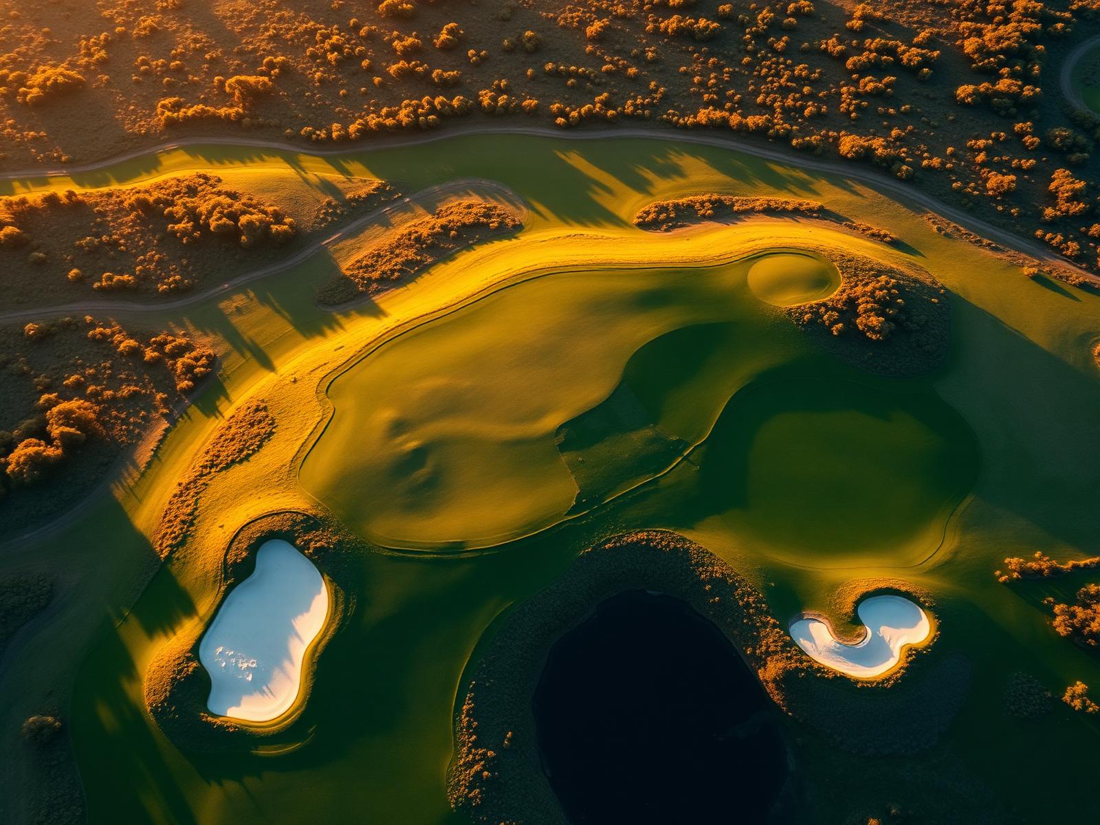 Satellite view of the featured tournament course